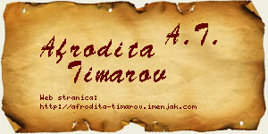 Afrodita Timarov vizit kartica